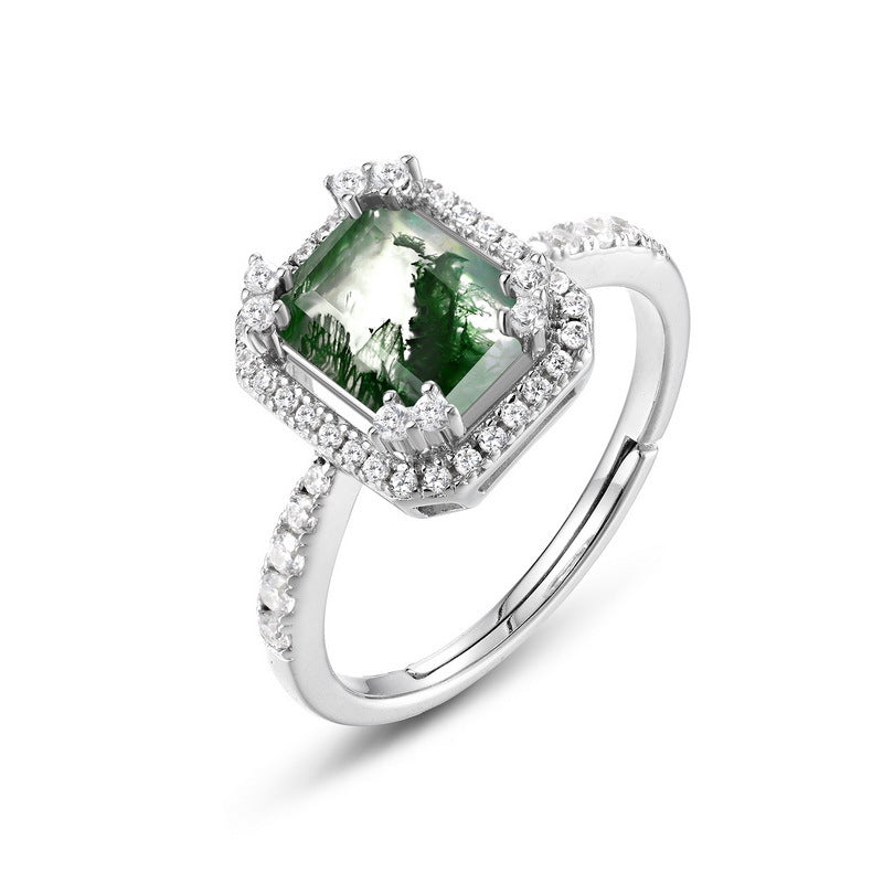 Moss Frame Ring detail and styling image by Avelune Collection