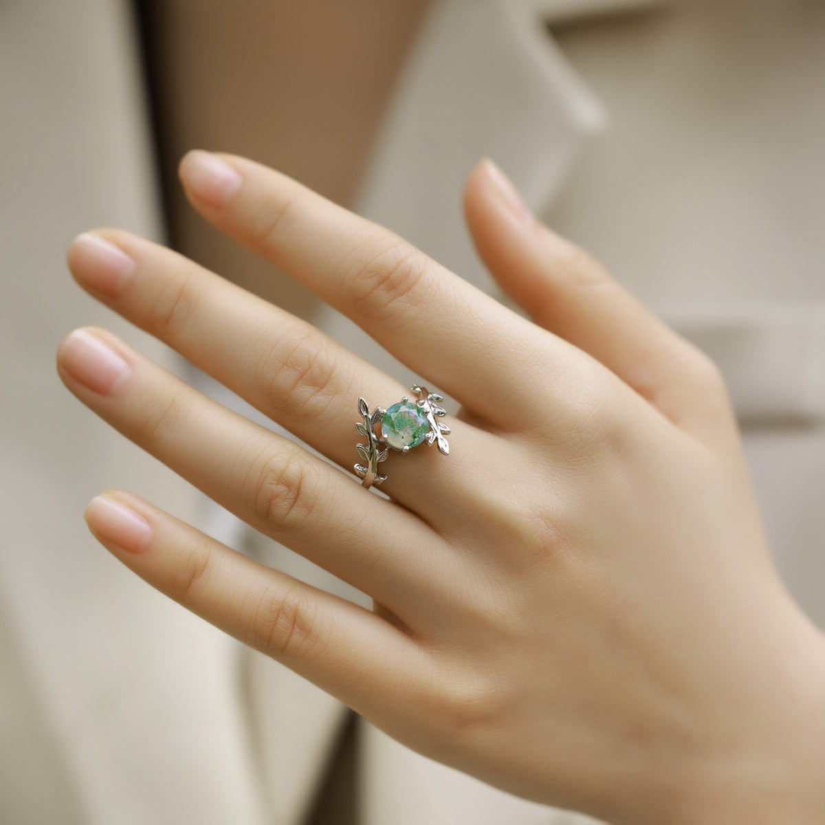 Forest Laurel Ring by Avelune Collection