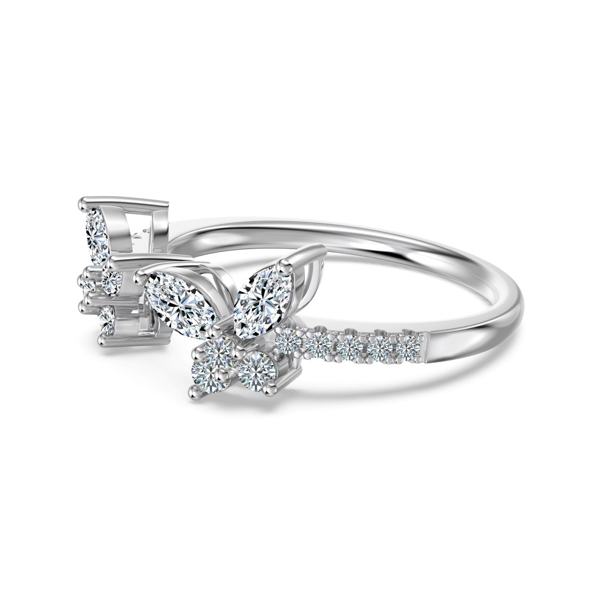 Papillon Moissanite Ring