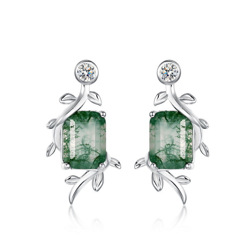 Forest Frame Earrings detail and styling image by Avelune Collection