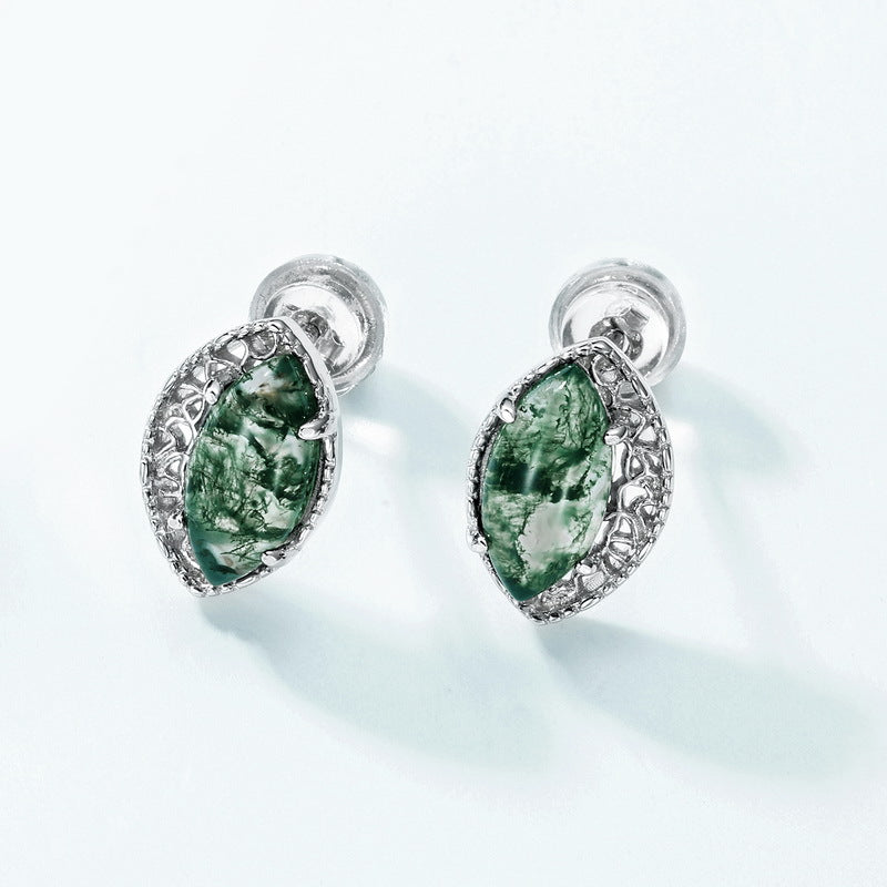 Moss Marquise Earrings by Avelune Collection