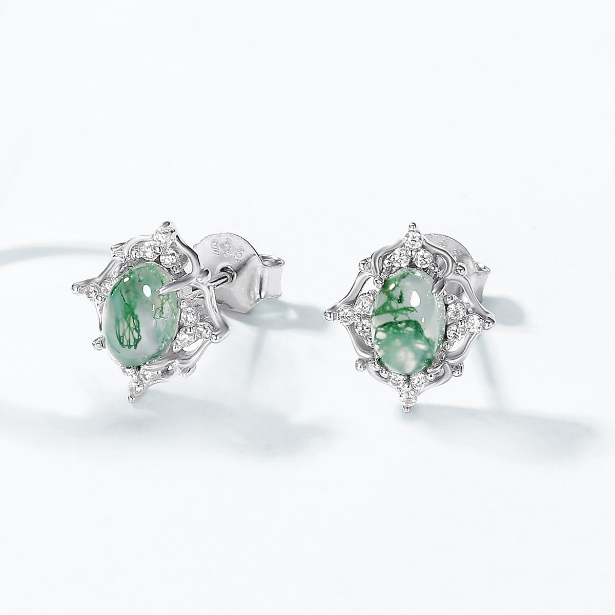 Moss Crest Earrings by Avelune Collection