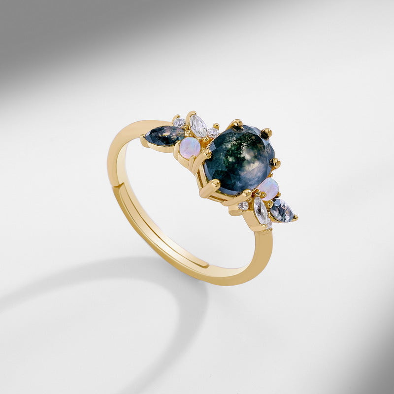 Botanical Jewel Ring by Avelune Collection