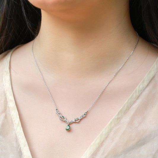 Laurel Drop Necklace by Avelune Collection