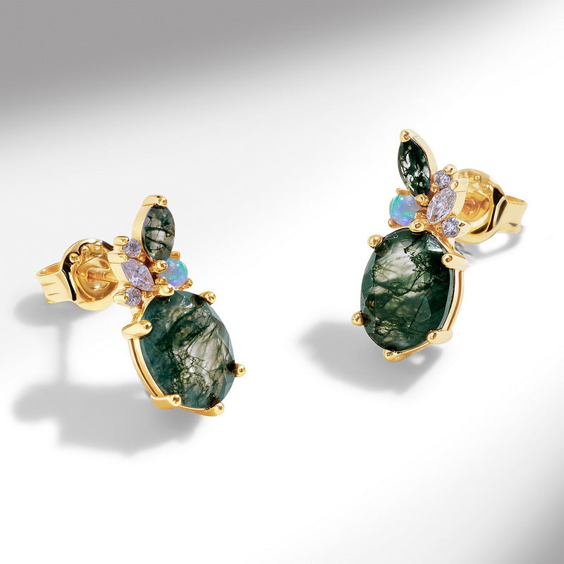Botanical Jewel Earrings by Avelune Collection