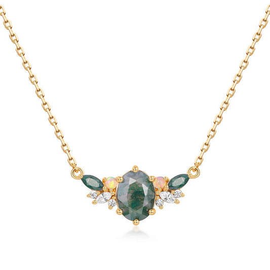 Botanical Jewel Necklace by Avelune Collection
