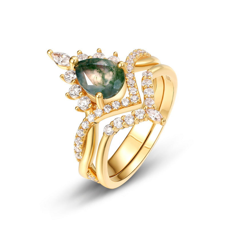 Verdant Halo Ring by Avelune Collection