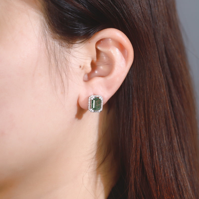 Moss Frame Earrings by Avelune Collection