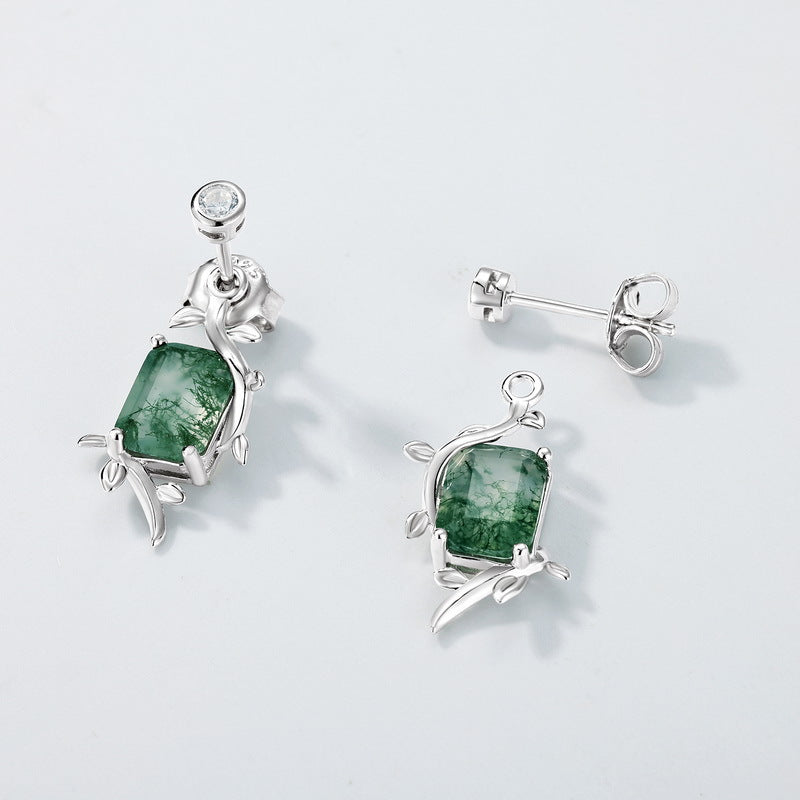 Forest Frame Earrings detail and styling image by Avelune Collection