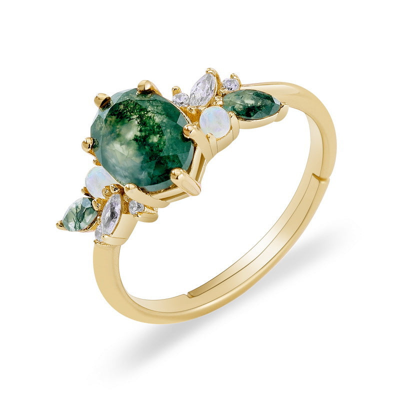 Botanical Jewel Ring detail and styling image by Avelune Collection