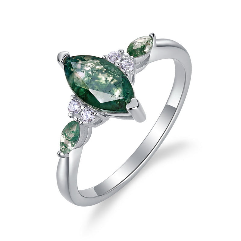 Moss Marquise Ring detail and styling image by Avelune Collection