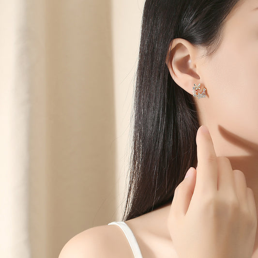 Crystal Bloom Earrings by Avelune Collection