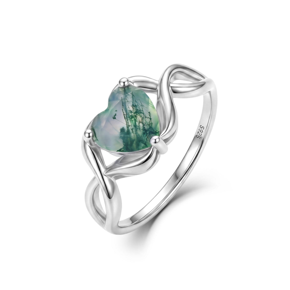 Moss Twist Ring detail and styling image by Avelune Collection