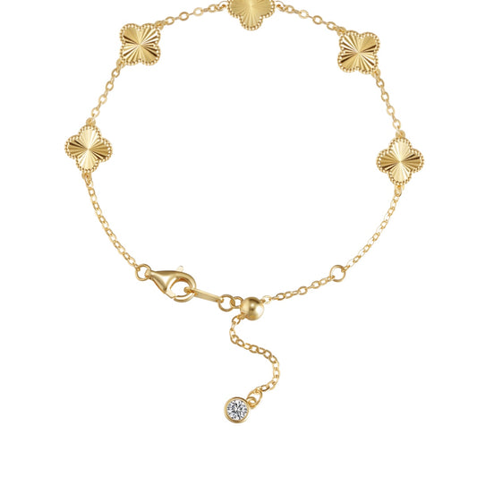 Statement Clover Bracelet – Gold