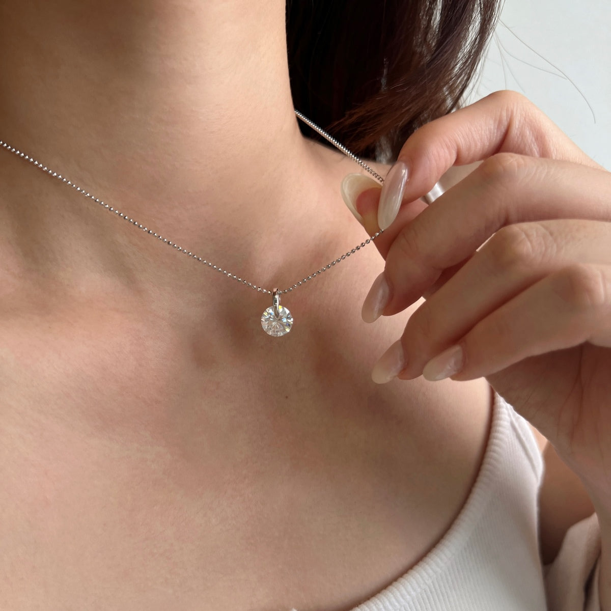 Solitaire Moissanite Necklace