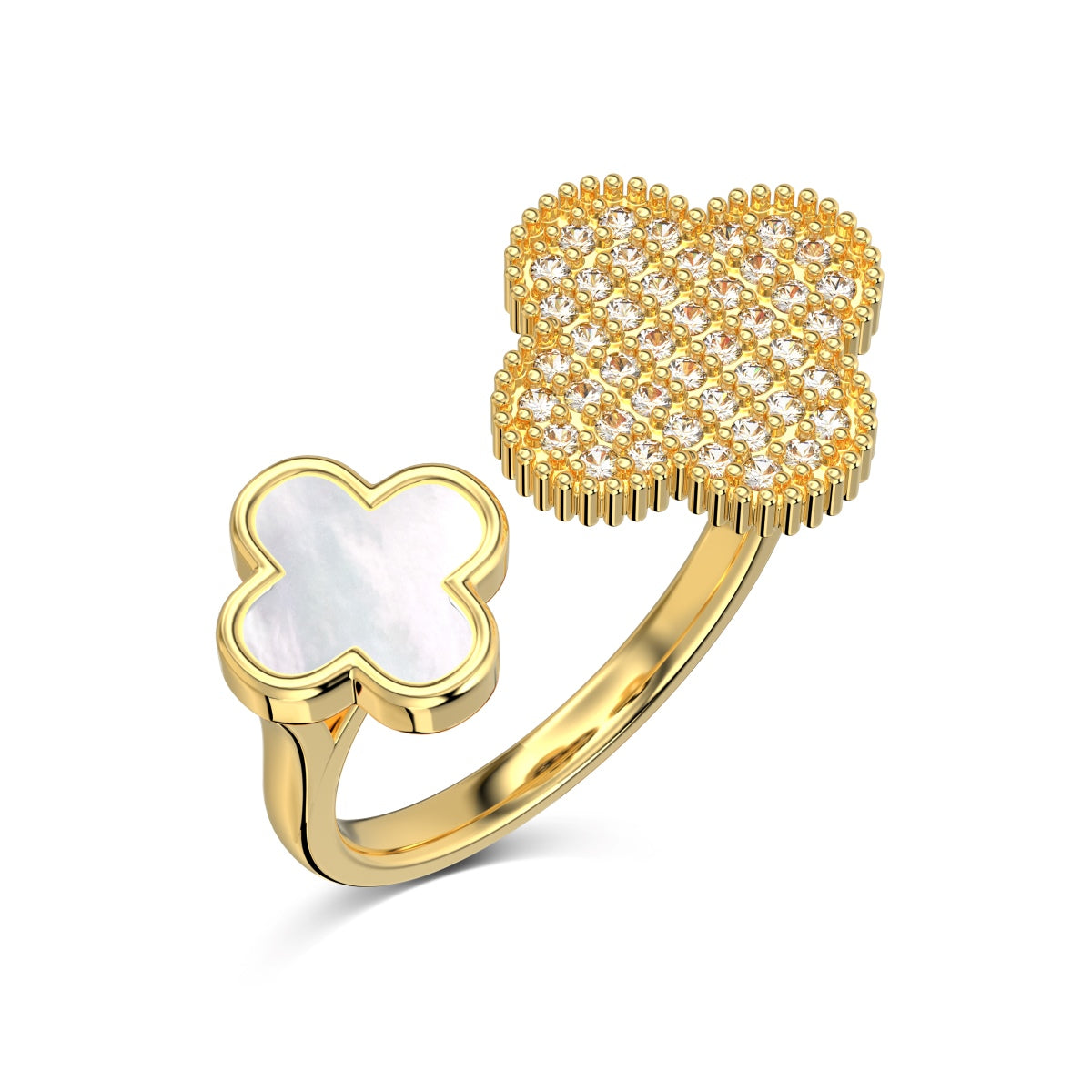 Lustre Clover Ring