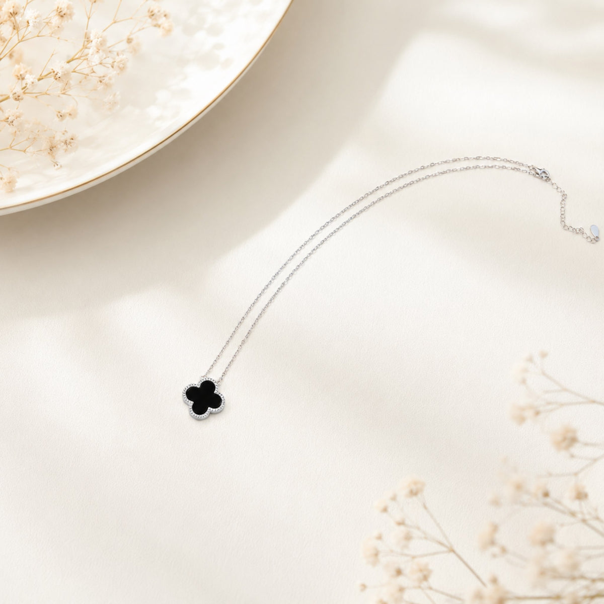Onyx Clover Collection - Necklace