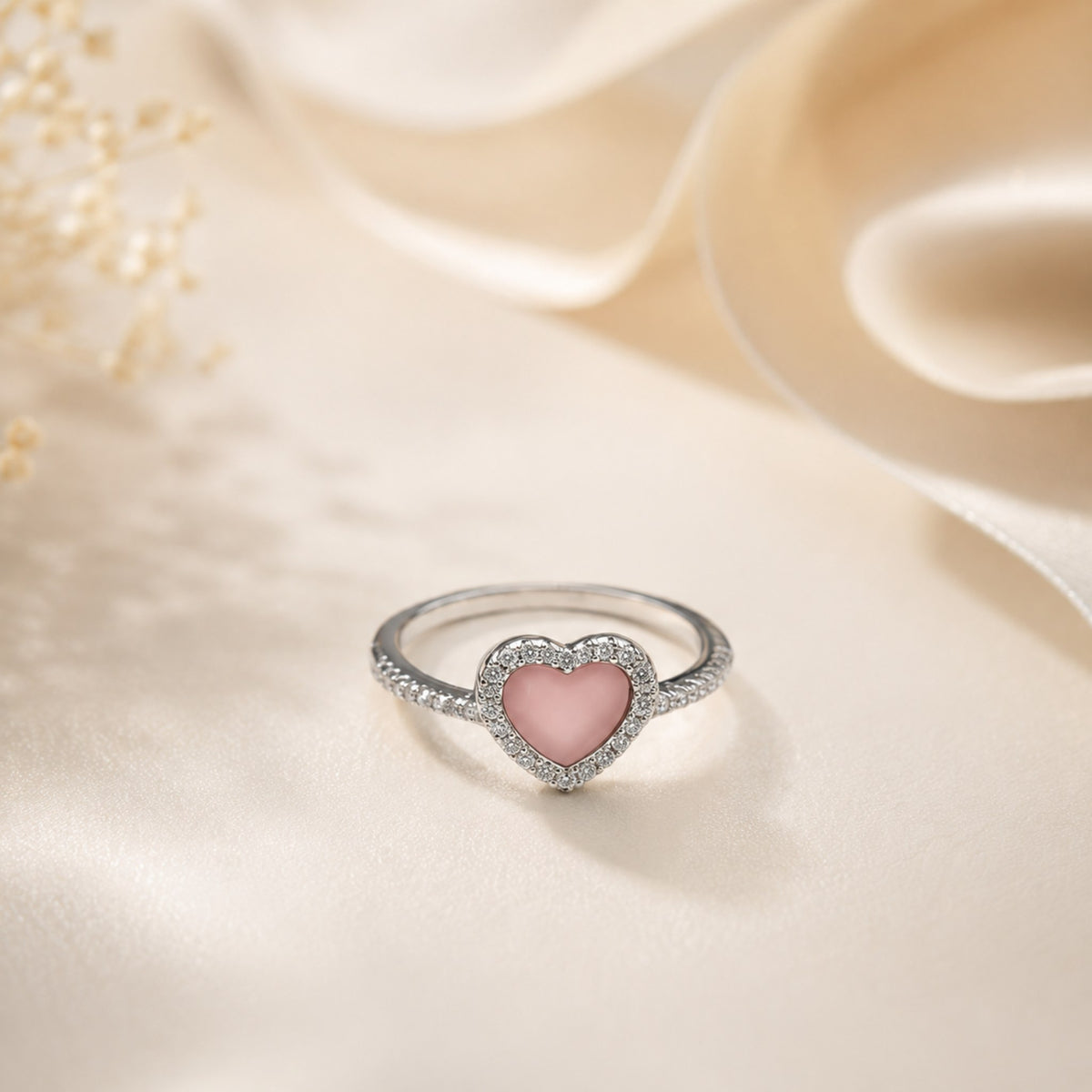 Rosé Heart Ring - Avelune
