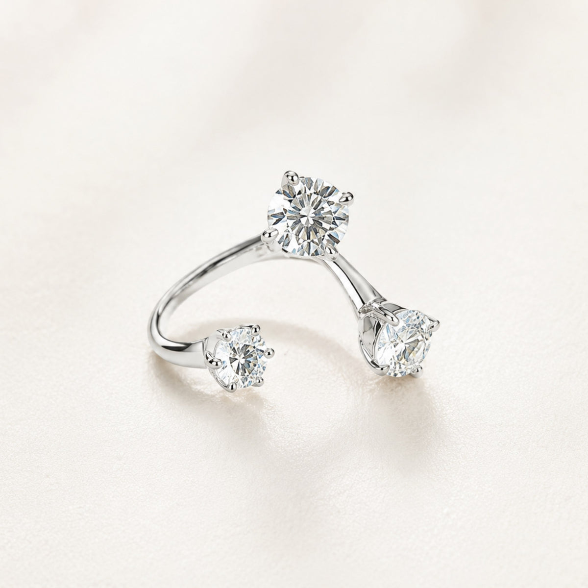 Solstice Open Moissanite Ring - Avelune